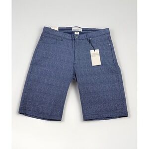 Paper Denim & Cloth Mens 34 Tailored Shorts Stretch Regular Fit Blue Floral $66